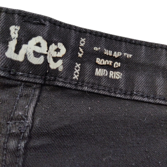 Lee Black Bootcut Jeans Women's Size 34x31 Regular Fit Mid Rise Stretch - Picture 4 of 10